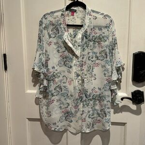 Pretty Spring/Summer Blouse Plus SX 2X NWT